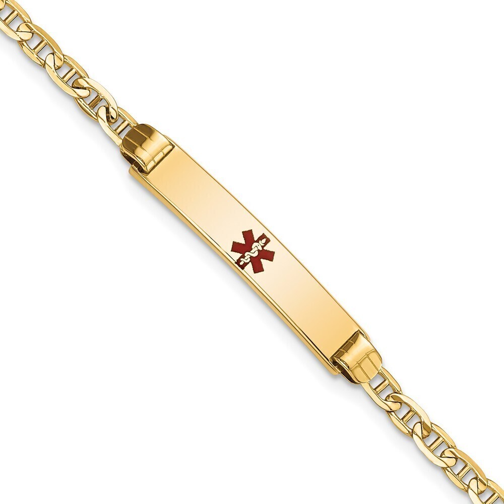 Kazi Luxury 14K Medical 6\ Anchor Link Child ID Bracelet"